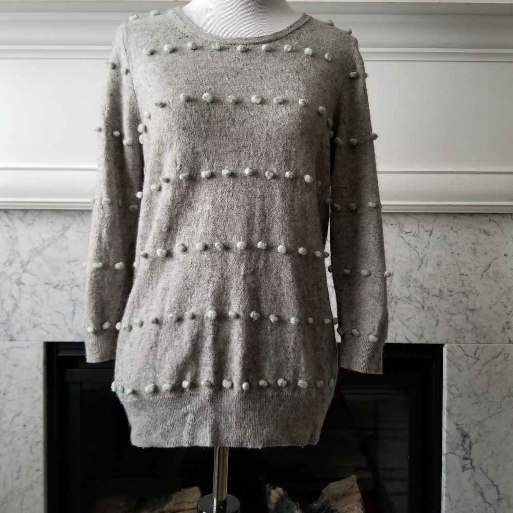 J Crew 3/4 Sleeve Wool Blend Cardigan M